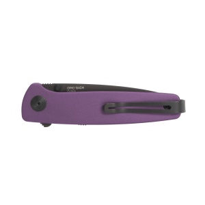 Cutit pliabil SOG Twitch III Purple 11-15-06-43, lama Drop Point D2, deschidere asistata S.A.T., maner aluminiu mov, EDC Premium - Img 5