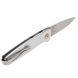 Cutit pliabil SOG Twitch III Satin 11-15-02-43, lama Drop Point D2 Satin, deschidere asistata S.A.T., Lockback, maner aluminiu, EDC Premium