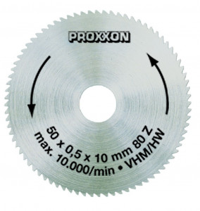 Disc debitor din carbid, 50mm, 80 dinti, Proxxon 28011