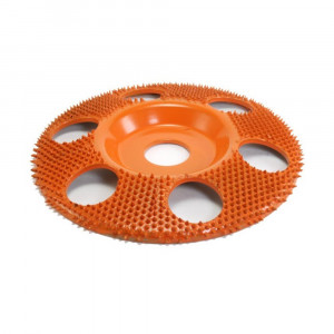 Disc sculptura lemn SABURR - 5" PLAT CU GAURI VENTILARE. - Img 6