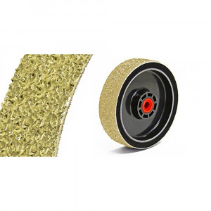 Disc texturat cu tambur plastic - 6" diamantat pentru polizare minerale/sticla pentru polizorul CabKing - Img 2