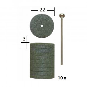 Discuri abrazive din carbura de siliciu Proxxon 28304, 22 x 3 mm, set 10 bucati cu ax 2,35 mm - Img 3