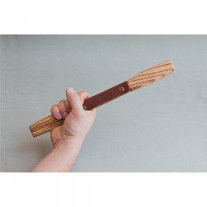 DK2S Cutit de tragere in lemn cu teaca de piele, BeaverCraft - Img 3