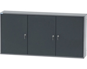 Dulap suspendat pentru atelier 120 x 60 x 20 cm cu 3 usi, 2 polite si 18 cutii - Img 2