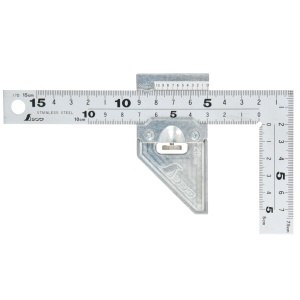Echer tamplarie 15 cm cu opritor metalic, Shinwa - Img 1