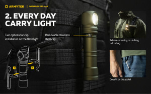 F06701CO Wizard C2 Pro Max Magnet USB Olive - lumina alba, Armytek - Img 8