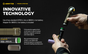 F06701CO Wizard C2 Pro Max Magnet USB Olive - lumina alba, Armytek - Img 18