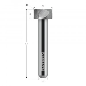 Freza etajata frontala, Datron 0068444, raza 0.5, 20.0x8.0mm - Img 5