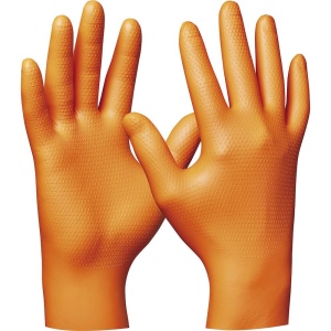 Gebol 709670, Set 50 de manusi de protectie Orange Nitril Ultra Grip, din nitril, uz profesional, marimea 10/XL - Img 2