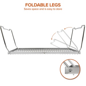 Gratar pliabil pentru foc de tabara Stabilotherm BBQ Grid Large din otel inoxidabil - Img 6
