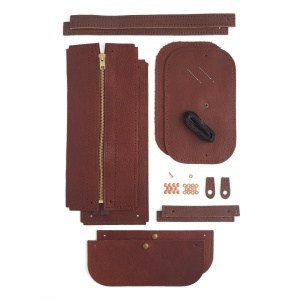 Kit trusa de toaleta Bison din piele Tandy Leather, 28 x 15 x 15 cm - imagine 5