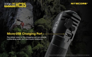 Lanterna Frontala Nitecore HC35, 2700 Lumeni, Forma L, Magnetica, Acumulator 21700 4000 mAh, IP68 - Img 12