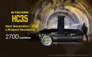 Lanterna Frontala Nitecore HC35, 2700 Lumeni, Forma L, Magnetica, Acumulator 21700 4000 mAh, IP68 - Img 22