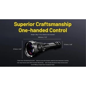 Lanterna Vanatoare Nitecore P40 LEP, 2000 Lumeni, 2900 Metri, USB-C, Acumulator 21700 5500 mAh, IP68 - Img 13