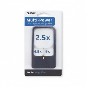 Lupa de buzunar cu LED multi-putere 2,5x, 4,5x și 6x - Carson - Img 6