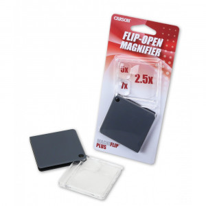 Lupa de buzunar MagniFlip Plus, putere 2.5X/5X/7X, cu deschidere automata - Carson - Img 7