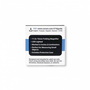 Lupa de focalizare LinenTest, putere 11.5x cu LED - Carson - Img 9