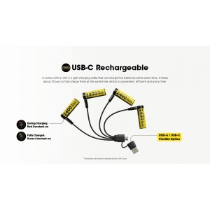 Nitecore NH2400 Set 4 Acumulatori AA USB-C - Img 9