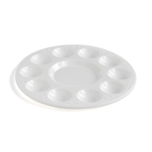 Paleta din plastic pentru amestecat culori, cu 10 godeuri (Plastic Paint Tray) - Tandy Leather 2094-00