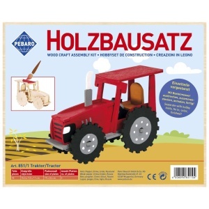 Pebaro 851/1, Kit constructie din lemn, tractor, 26 piese - Img 1
