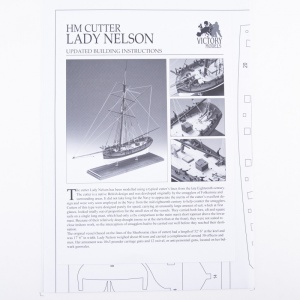 Planuri contructie navomodel, salupa Lady Nelson, Scara 1:64, Lungime: 530mm, Amati Italia - Img 1