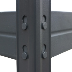 Raft metalic depozitare 180 x 160 x 60 cm, antracit, 4 polite, 250 kg/polita - Img 4