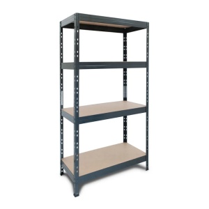 Raft metalic depozitare 180 x 75 x 35 cm, antracit, 4 polite, 175 kg/polita