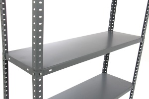 Raft metalic depozitare 180 x 90 x 30 cm, gri, 5 polite,70 kg/polita - Img 4