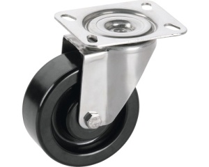 Rola pivotanta din rasina fenolica 150 x 50 mm, 300 kg, rezistenta la 250°C