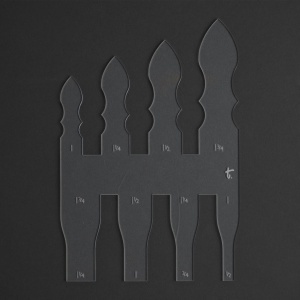 Sablon acrilic pentru capete de bareta tesite si decorative (Strap Ends) - Tandy Leather 58039-00