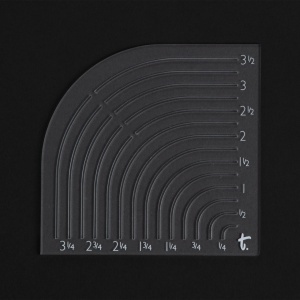 Sablon acrilic pentru colturi rotunjite (raze 0,6 – 8,9 cm) (Radius) - Tandy Leather 3612-00