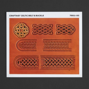 Sablon reutilizabil Craftaid, model curea si catarama celtica (Celtic Belt & Buckle) pentru modelaj piele - Tandy Leather 76611-00