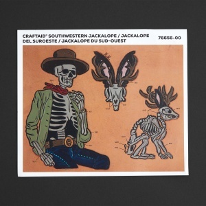 Sablon reutilizabil Craftaid, model jackalope din sud-vest (Southwestern Jackalope) pentru modelaj piele - Tandy Leather 76656-00