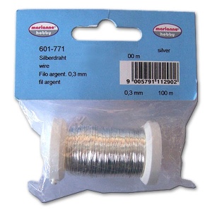 Sarma argintie 0,3 mm x 100 m, pe rola | Modelism, Bijuterie