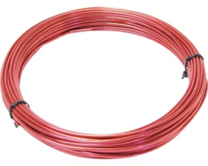 Sarma de aluminiu 2 mm x 100 m, rosu pentru Modelism si Hobby