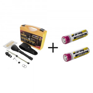 SB16 Set lanterna Armytek Barracuda Pro - Warm cu acumulatori Armytek 18650 Li-Ion 3500 mAh, cu protectie, Armytek