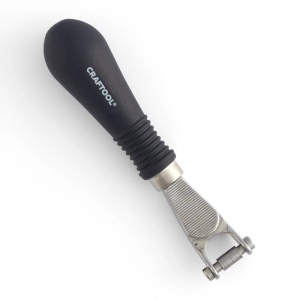 Scula de mana din inox pentru roti de embosare margini piele Craftool Embossing Hand Tool - Tandy Leather 8092-00 - Img 2