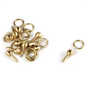 Set 10 inele cu picior din alama pt navomodele, 4mm, Amati - Img 1