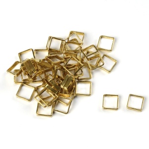 Set 10 inele patrate din alama pt navomodele, 6x6mm, Amati - Img 1