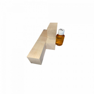 Set 3 blocuri de lemn de paltin pentru cioplit 45x50mm cu 100 ml ulei tung - Img 1