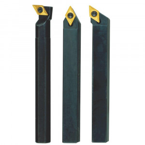 Set 3 cutite de strung cu placute amovibile Proxxon 24556, 10 x 10 x 90 mm, pentru PD 400