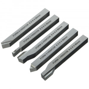Set 5 cutite de strung 8 x 8 mm Proxxon 24530, HSS Cobalt, pentru PD 250/E - Img 6