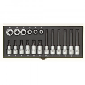 Set de chei speciale XZN (Spline), Proxxon 23296, 18 piese
