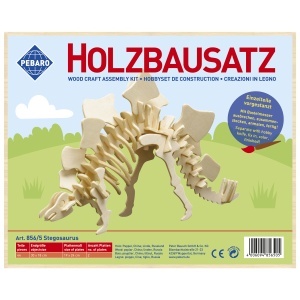 Set de constructie din lemn "Stegosaurus" debitat cu laser Pebaro - Img 2