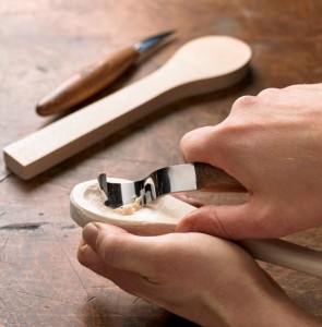 Set lingura subtire si spatula de cioplit din lemn de cires - Img 9