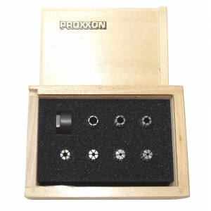 Set pensete ER11 Proxxon 24154, 2 - 7 mm, cu piulita M16 x 1, pentru strungul FD 150/E