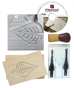 Set pentru incepatori Craft Carver cu 3 dalti pentru sculptura, Flexcut - Img 3