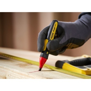 Stanley 0-47-315, Set 3 markere Fatmax, negru, albastru si rosu, permanente cu varf lat - Img 7