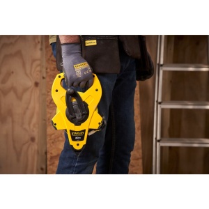 Stanley 2-34-772, ruleta deschisa cu banda din fibra de sticla 30m, PowerWinder, carlig tru-zero, mulinare rapida, 30m x 12.7mm - Img 8