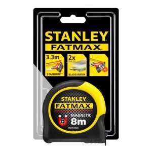 Stanley FMHT0-33868, ruleta magnetica fatmax 8m, Mylar®, BladeArmor, tru-zero, rupere la 3.2m, magnet detasabil, 8m x 32mm, blister - Img 4